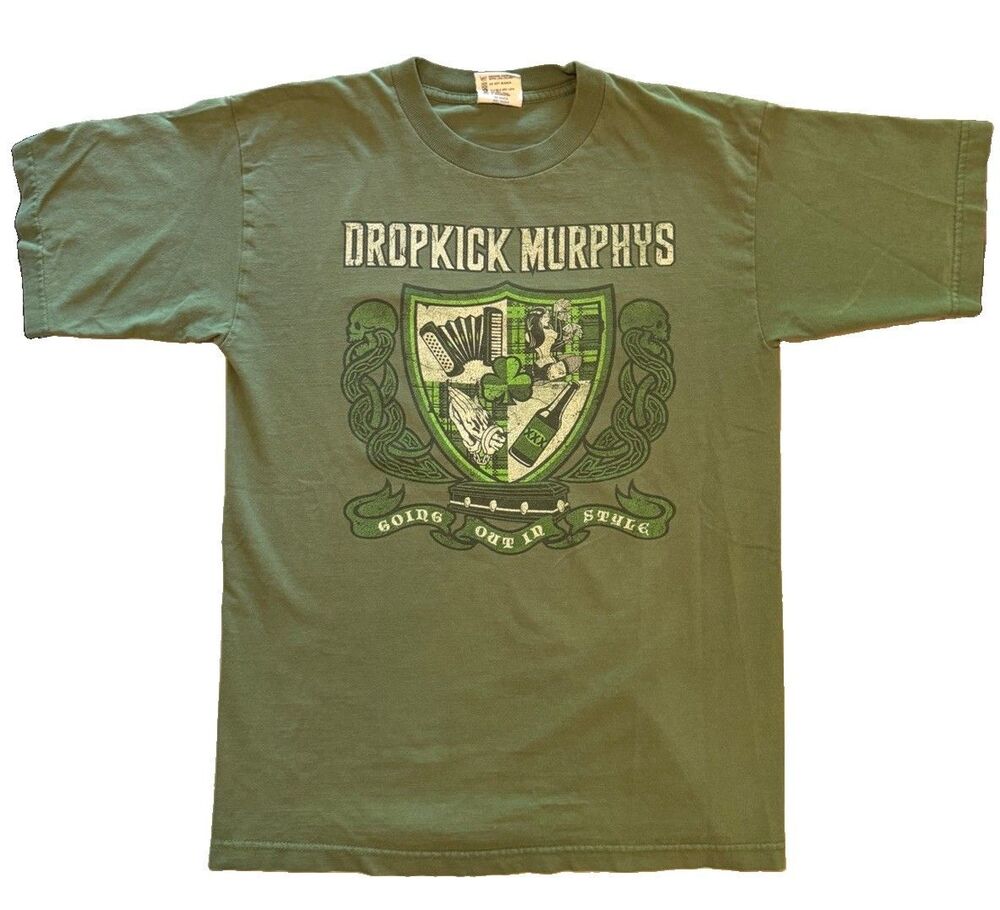 Dropkick Murphys 2011 St Paddys Tour T Shirt Mens M Green Going Out In Style